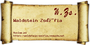 Waldstein Zsófia névjegykártya